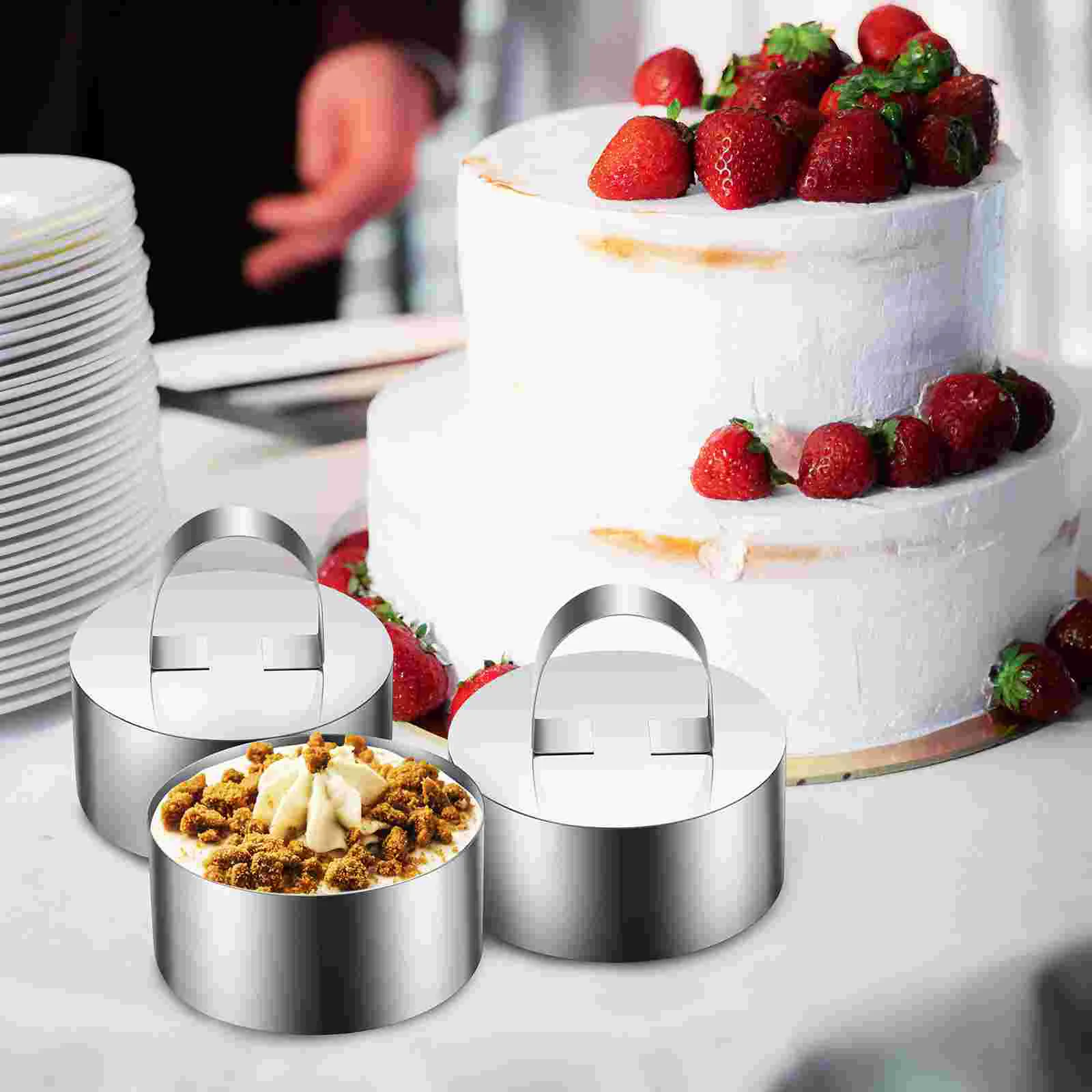 

8 Sets Tiramisu Die Child Metal Decor Dessert Mold Centimeter Ring Molds Stainless Steel