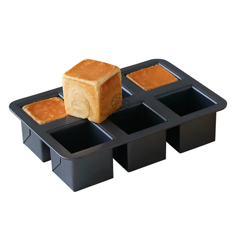 Формы для выпечки из углеродистой стали, черные, набор из 6 штук