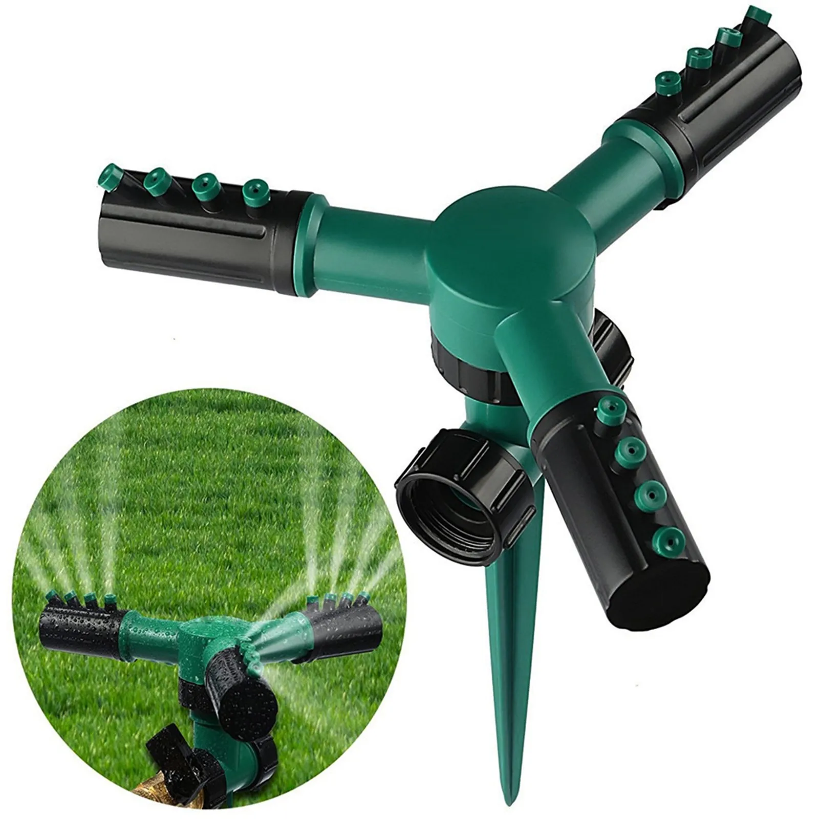 

Lawn Sprinkler Automatic 360° Rotating Garden Water Sprinklers Lawn Irrigation