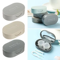 kit colorful container travel with mirror contact lenses box contact lens case mini square