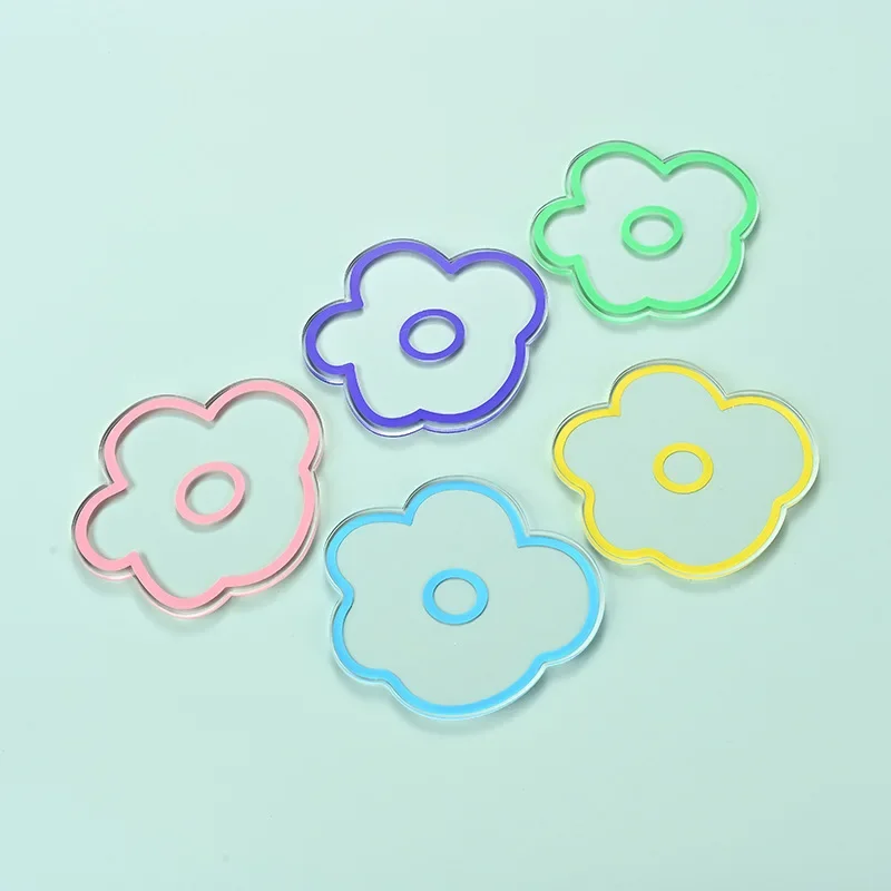 5 шт. акриловые подставки с цветами противоскользящие изоляционные коврики для