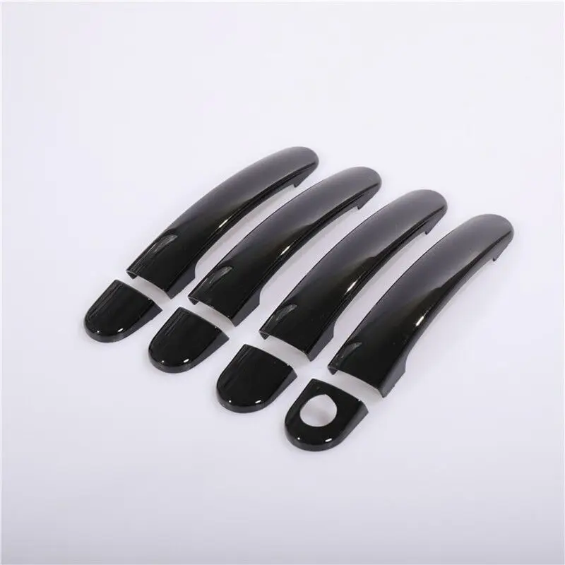 

Глянцевая черная хромированная Автомобильная дверная ручка наклейки для Skoda Fabia Octavia 2008-2013 аксессуары