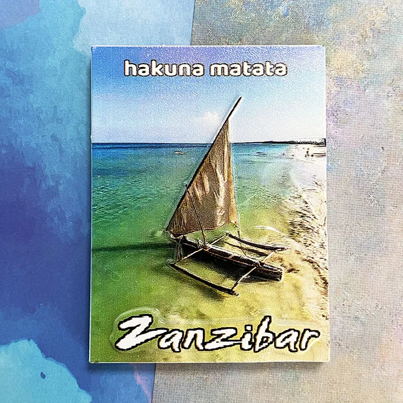 3d-наклейка на холодильник Zanzibar наклейка из Танзании тутового дерева