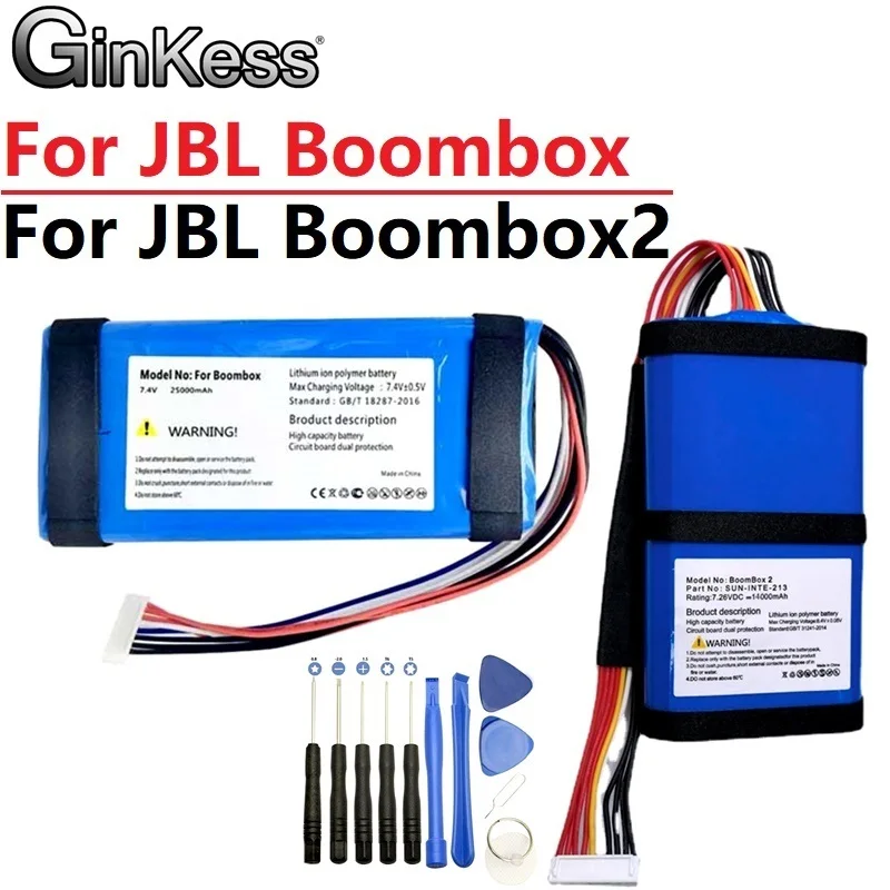 

Обновление 10400/14000/25000 мА · ч для JBL Boombox Boombox2 SUN-INTE-213 Аккумулятор для динамика литий-полимерный аккумулятор Bluetooth динамик + Инструменты