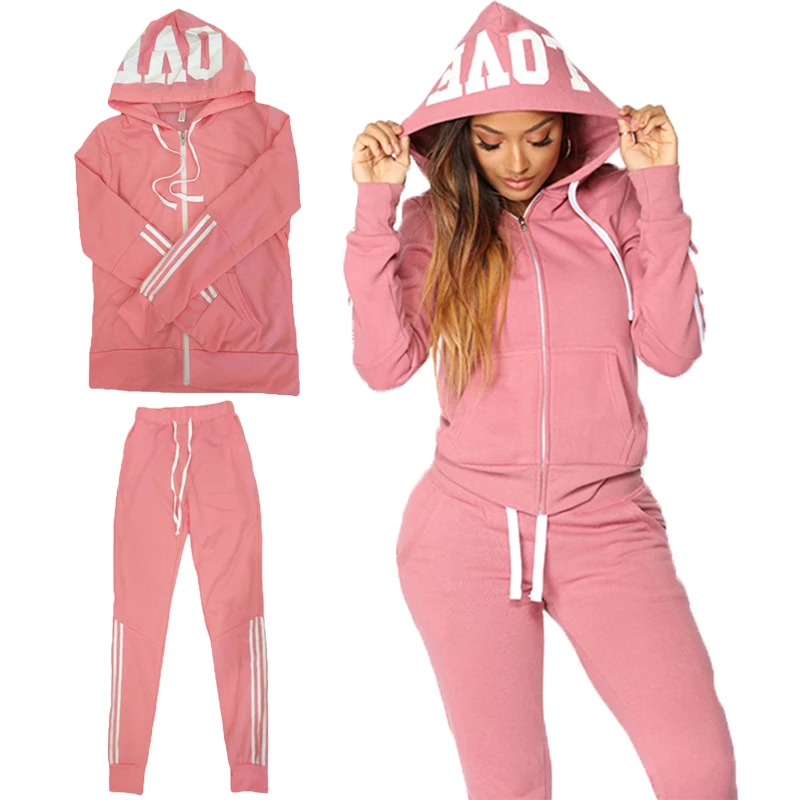 

Spring Tracksuit Women 2 Piece Set Print Hoodies+Pants Sportwear Women's Sports Suit Hooded Zippers Sweatshirt Set Female 2022