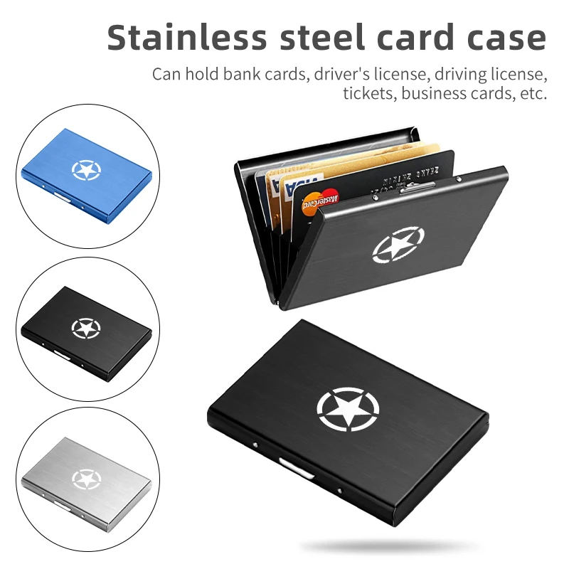 Чехол для карт из нержавеющей стали с логотипом автомобиля защита от кражи и