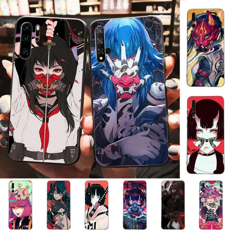 

Anime girl samurai Phone Case for Huawei P30 40 20 10 8 9 lite pro plus Psmart2019