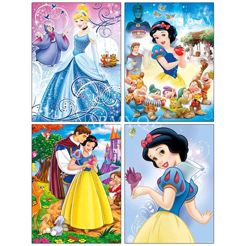 

Алмазная живопись Disney 5D, искусство, мультфильм, принцесса, «сделай сам», полноразмерная вышивка, украшение для дома, наборы для вышивки крес...