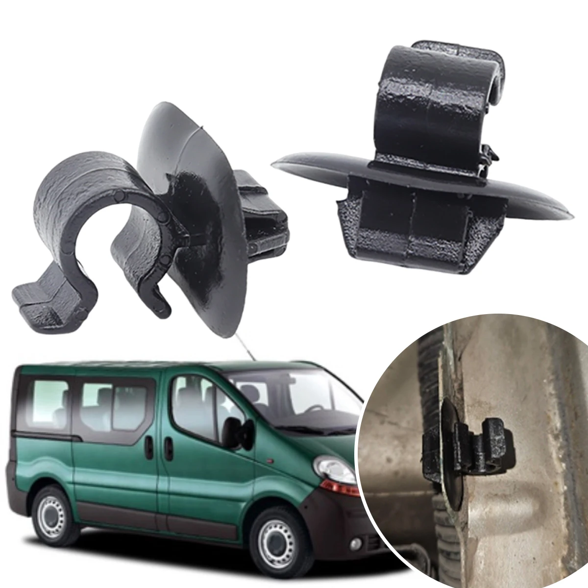 Фото Зажим для штанги капота для Renault Traffic II Primastar Opel Vivaro, держатель стойки, пряжка, зажим под замком, ремонт капота №1