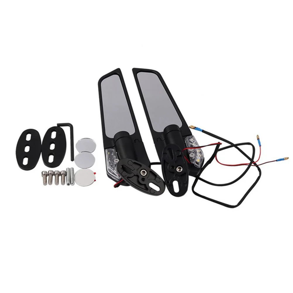 

Material: Aluminum Alloy+Glass Size: (Please See The Size PictLight For Honda For Kawasaki Wind Wing Rear View Side Mirror Part