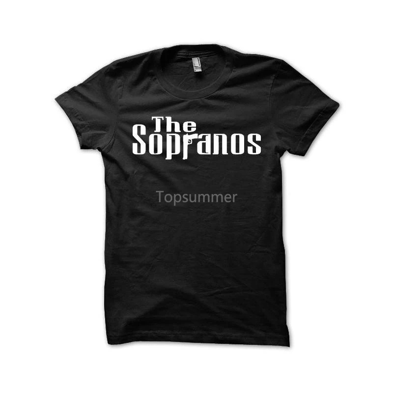 

Мужская футболка, футболка сопранос, белая на черном, футболки, женская футболка