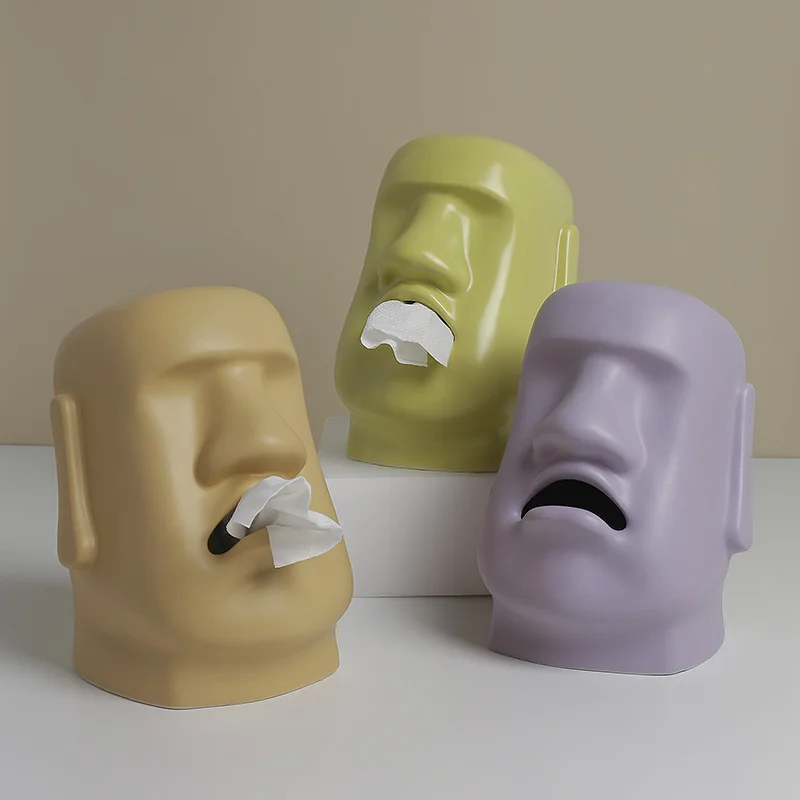 

Easter Island Tissue Case Box Home Decoration Container Napkin Papers Dispenser Holder Box Table Decoration