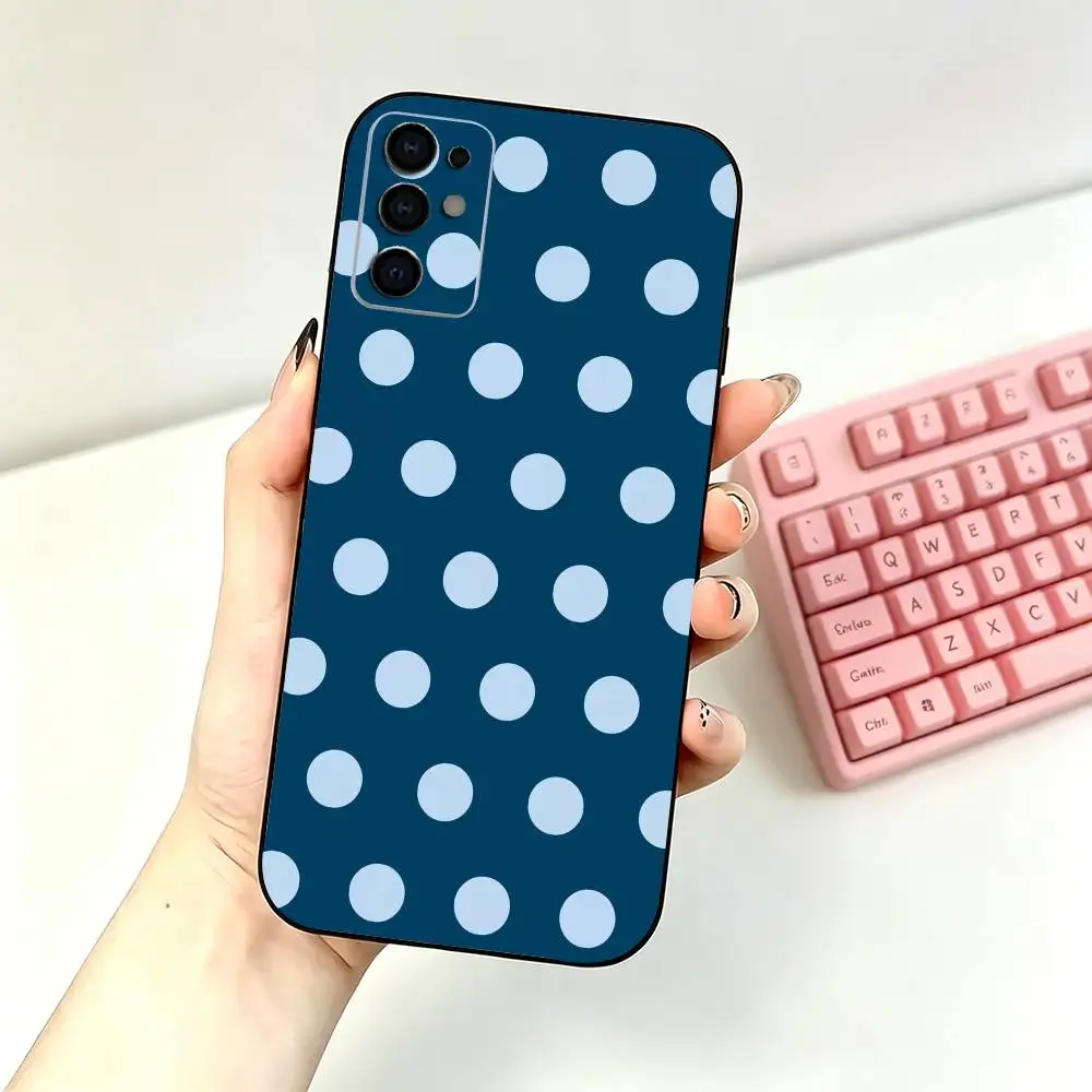 Фото Мягкий чехол для телефона Big Dots Brown Blue Black для Samsung S26,25,24,21,22,21,20,10,9,8,7,6Ultra,Plus,Fe, Lite №5