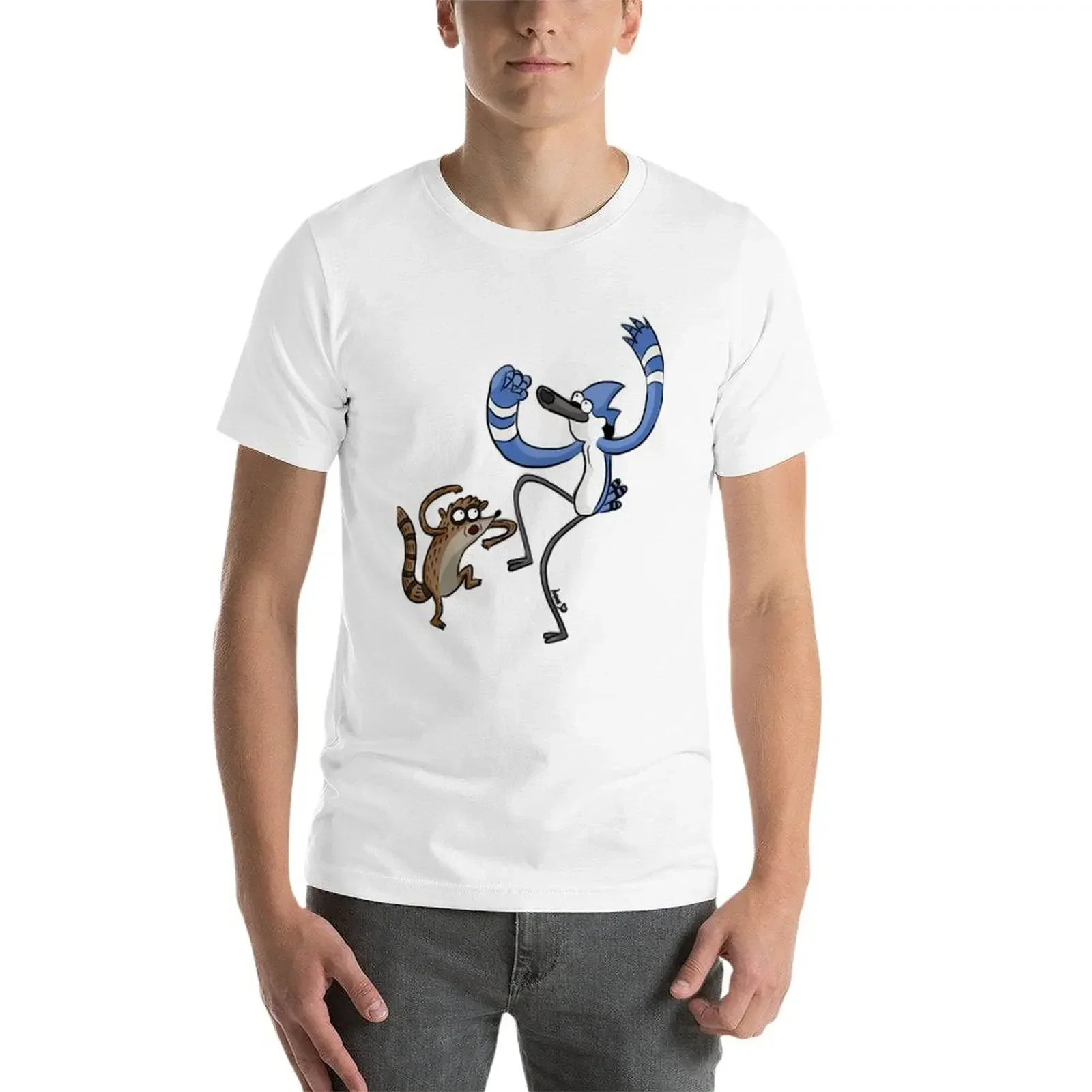 Ригби и Мордекай футболки на заказ дизайн вашей собственной короткой мужские