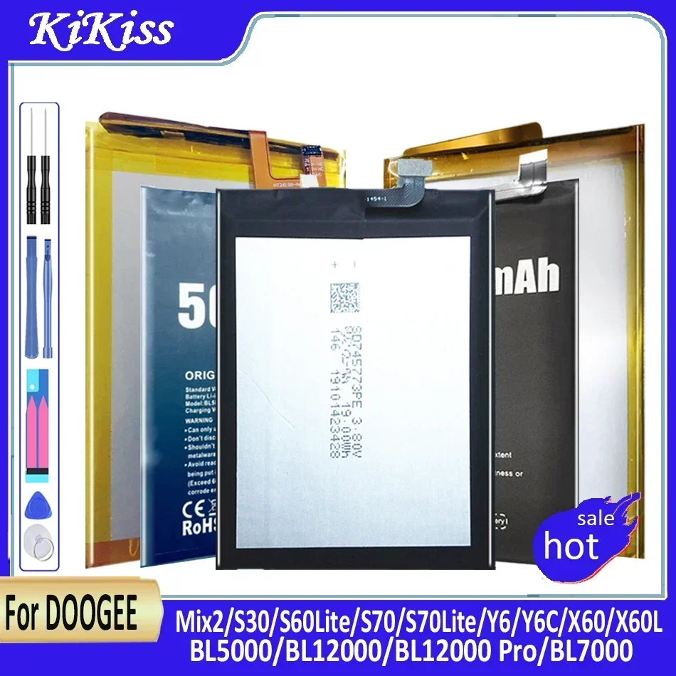 Аккумулятор для Doogee Mix 2 Mix2/S60 Lite/BL12000 BL12000 Pro/BL7000/MIX/BL5000/S70 S70 Lite/S30/Y6 Y6C Y6 фортепиано 5