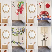 chinese style fabric door curtain kitchen partition curtain bedroom cabinet hanging curtain shading curtain half curtain