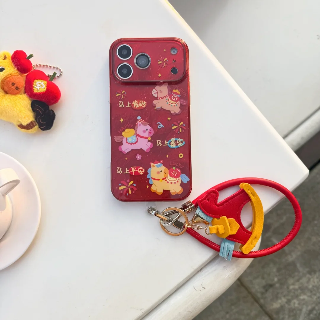Фото Двухслойный чехол для телефона Lucky Pony для iPhone 17 Pro Max, 16, 15, 14. Задняя крышка. Подарок. №4