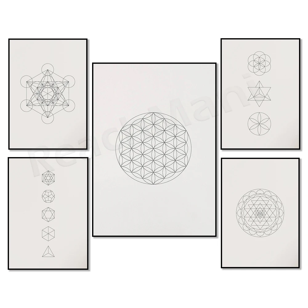 Принт кубиков Metatron принт Меркаба семена жизни священное геометрическое