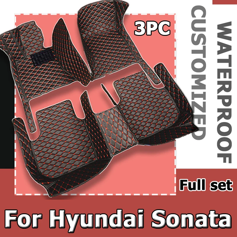 

Car Floor Mats For Hyundai Sonata LF MK7 2015~2019 Rug Auto Interior Parts Luxury Covers Mat Set Leather Carpet Car Accessories