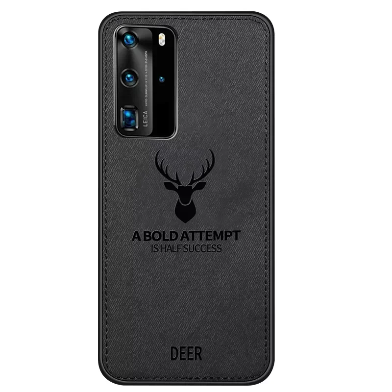 

Factory Direct Selling Cloth Texture Deer 3D TPU Car Case For Huawei Mate 40 30 Built-in Magnet Plate Case For P20 P30 P40 Pro L