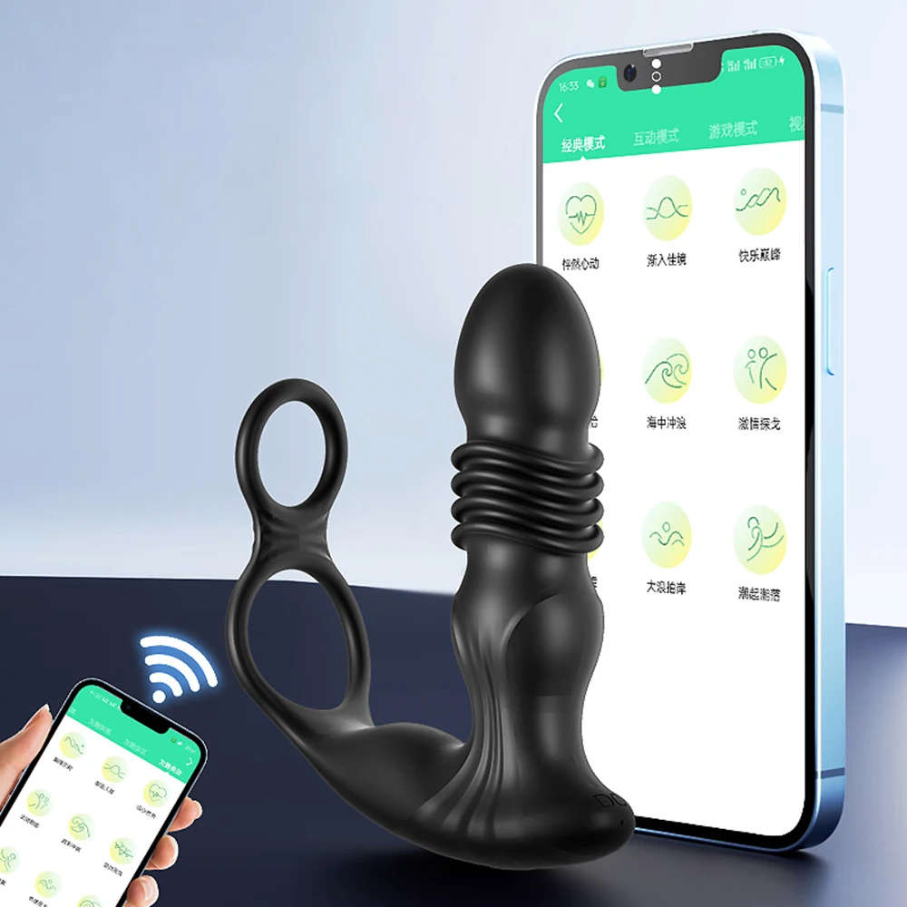Мужской массажер простаты Bluetooth APP вибратор для мужчин анальная пробка геев
