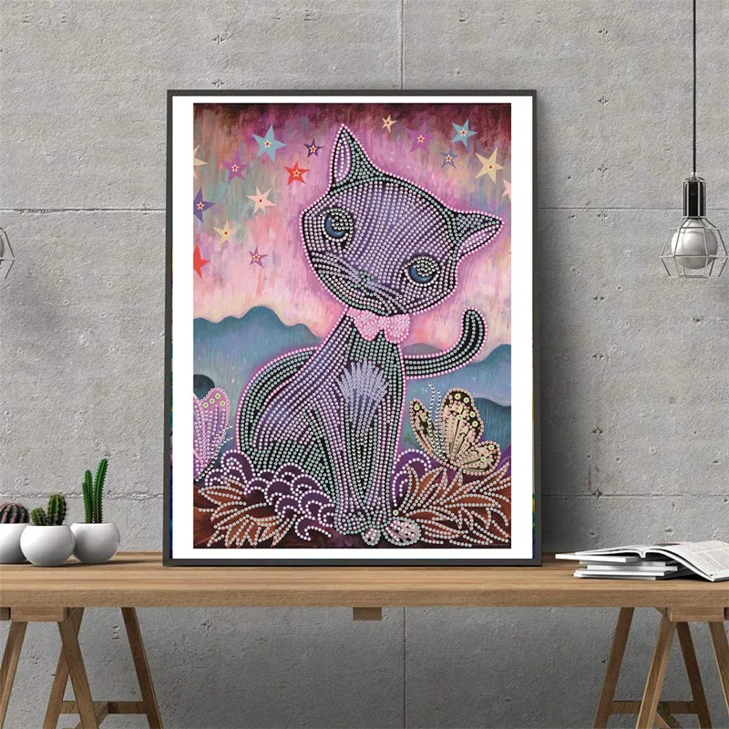 Набор для алмазной живописи с номером стразы особой формы маленькой лисой | Дом и