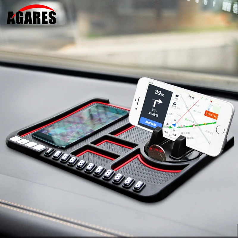 

Многофункциональный автомобильный Противоскользящий коврик, автомобильный держатель телефона, нескользящий Липкий Противоскользящий ко...