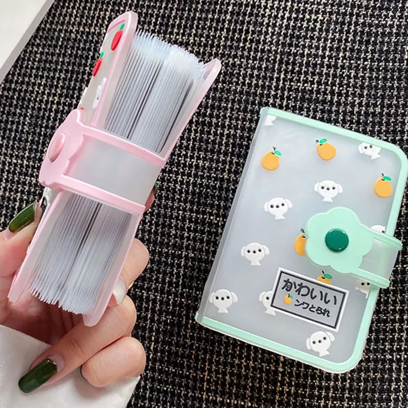 

Mini Photo Album 26 Pockets Cartoon Fruit Animal Album PVC Photocard Holder Women ID Credit Card Holder Photocard Binder
