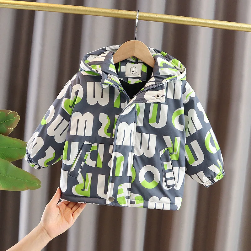 Зимнее хлопковое пальто для девочек плотный теплый пуховик с капюшоном низкая