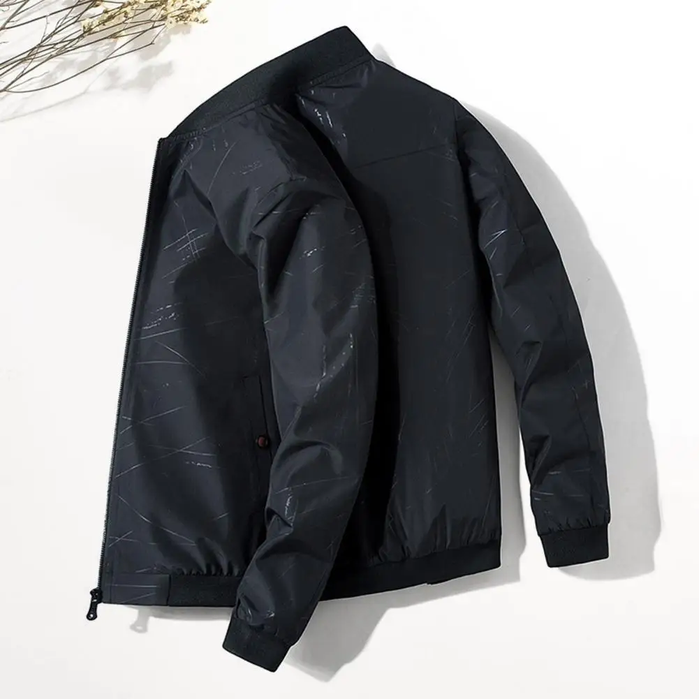 

Men Outerwear Stylish Men's Zipper Baseball Jacket Warm Outerwear Coat for Cold Weather for Spring Autumn Casual Sports Trendy
