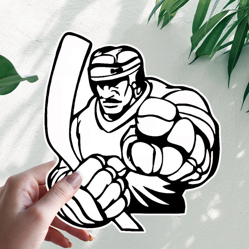 

Strong Hockey Player Interesting Car Stickers Vinyl Decal Waterproof Windshield Auto Accessories #S90212