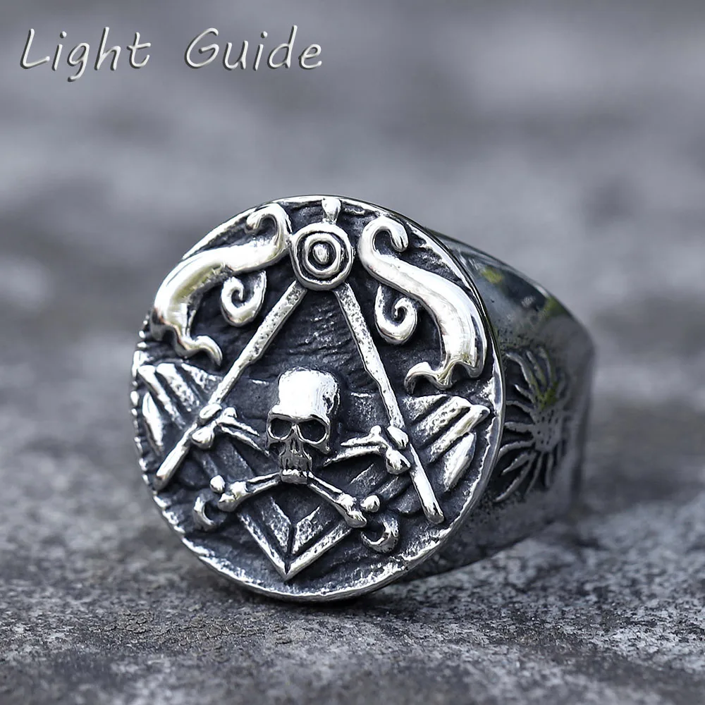

2022 NEW Men's 316L stainless-steel rings Calvarium Skull Rings for teens gothic punk fashion Jewelry Gift free shipping