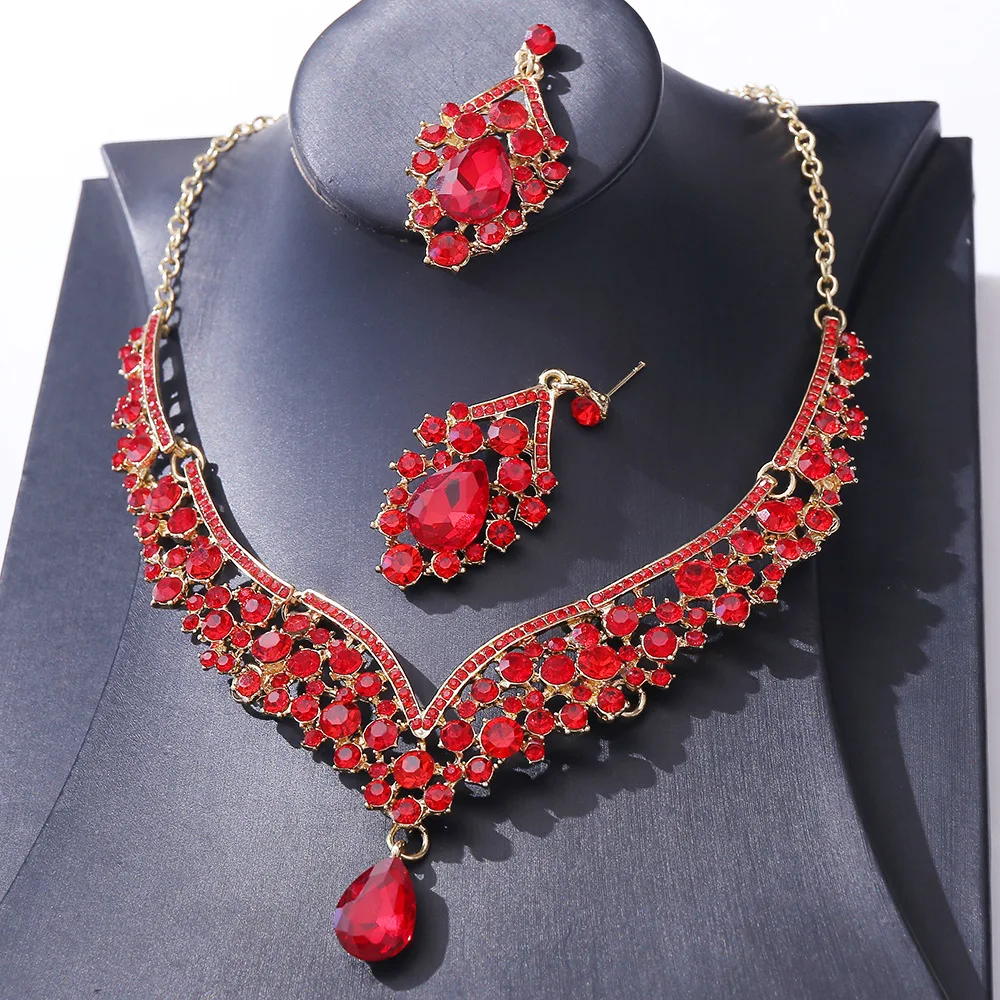 KMVEXO королевская королева наборы свадебных ювелирных изделий для женщин
