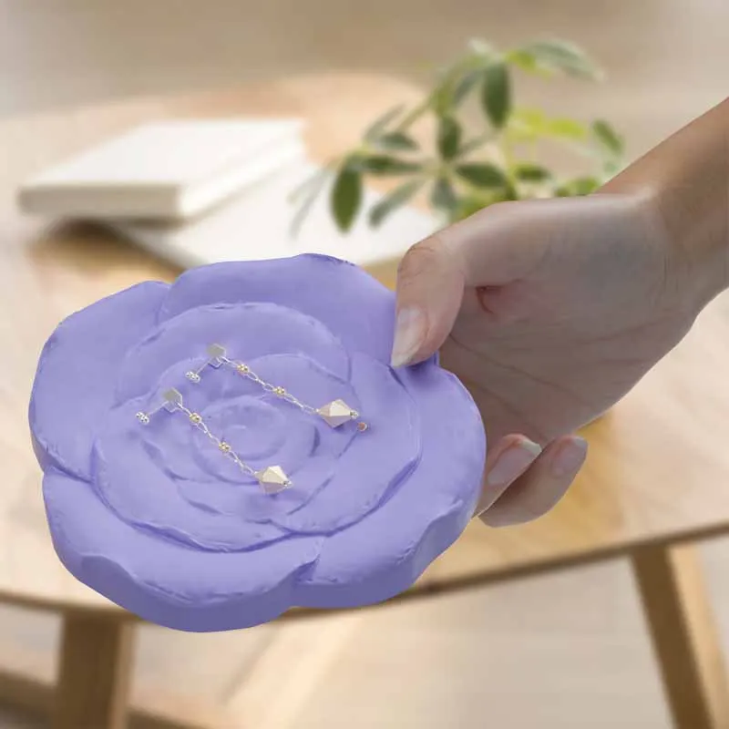 Поднос для хранения ювелирных изделий в виде Розы искусственная зернистая