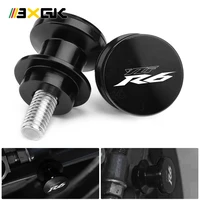 with logo 6mm motorcycle cnc swingarm spools slider stand screw for yamaha yzf r6 yzfr6 2000 2022 2020 2012 2013 2014 2015 2016