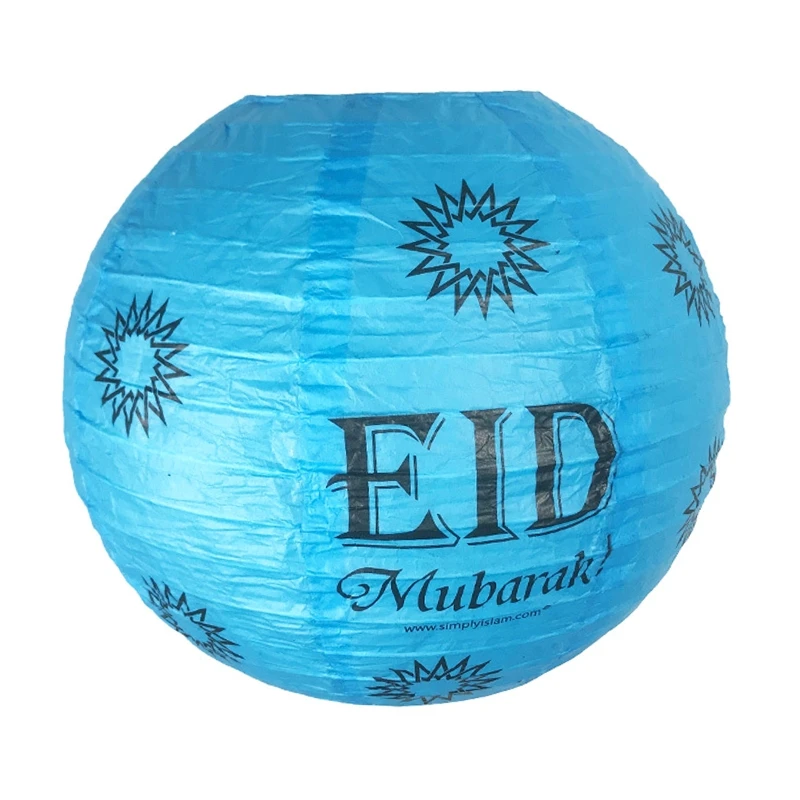 Eid Mubarak Круглый бумажный шар фонарь Рамадан подвесная Складная Лампа Тень Люстра