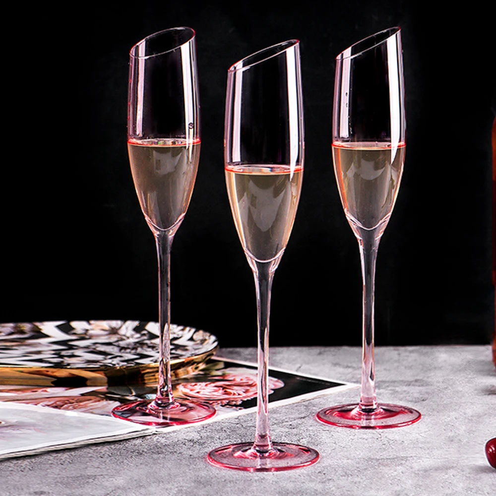 (Логотип может быть выгравирован) Розовый высококачественный хрустальный бокал