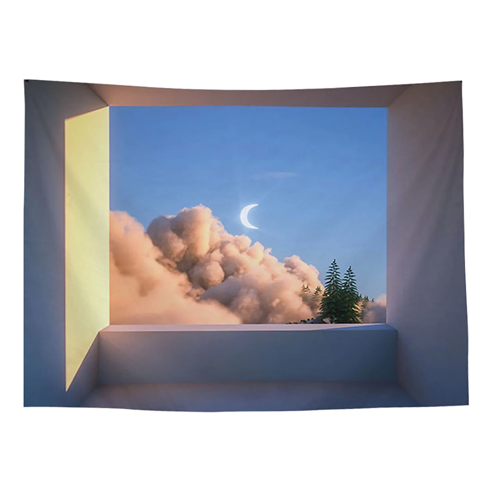 

Wall Tapestry Landscape Dormitory Linen Home Decor 37x29inch Art Aesthetic Bedroom For Living Room Digital Print Hanging Mural