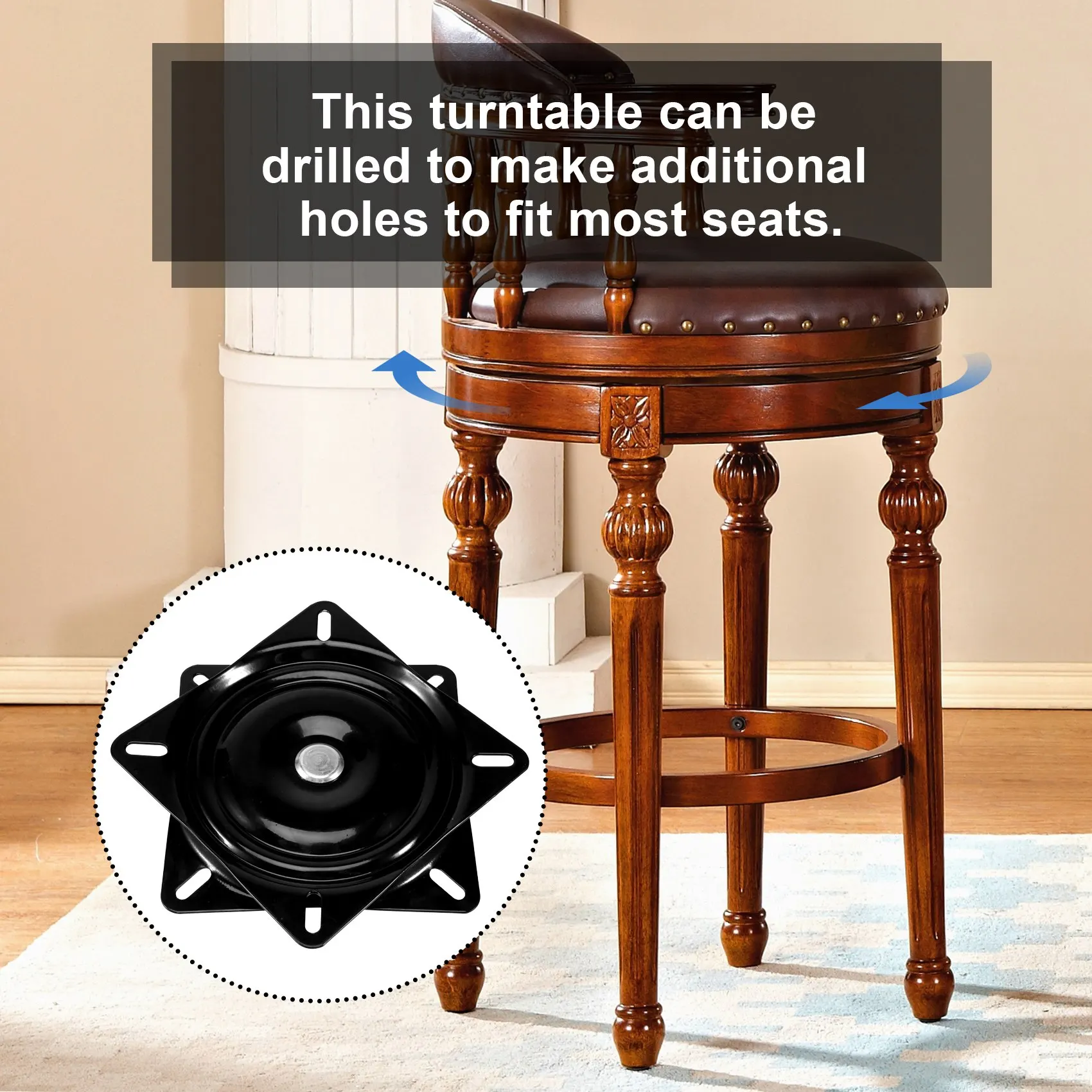 6-дюймовое сиденье для лодки поворотная пластина вращение морского сиденья