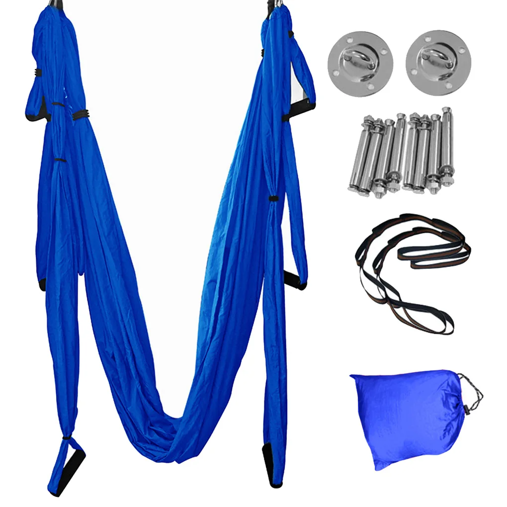 

Full set Flying-Aerial Yoga Hammock Fabric Swing Latest Multifunction Anti-gravity Yoga belts for yoga training Yoga for spor