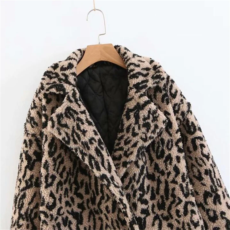 Autumn long faux mink fur leather jacket womens warm Suit collar leopard fur leather coat women jackets winter thicken b553 enlarge