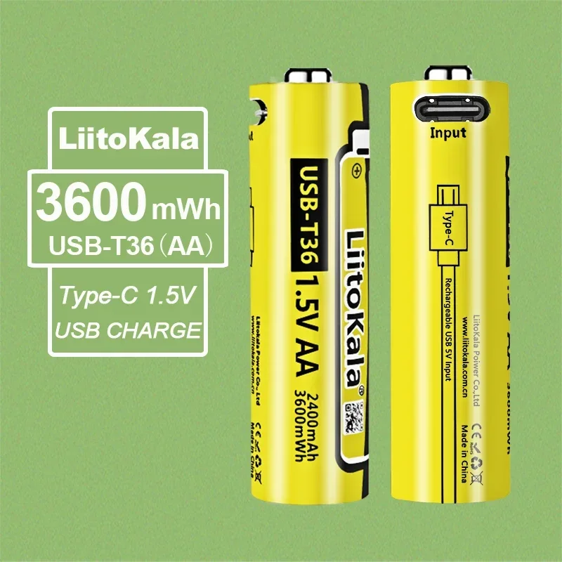 Литий-ионный аккумулятор LiitoKala 100 в AA 1 5 МВт/ч 1-шт