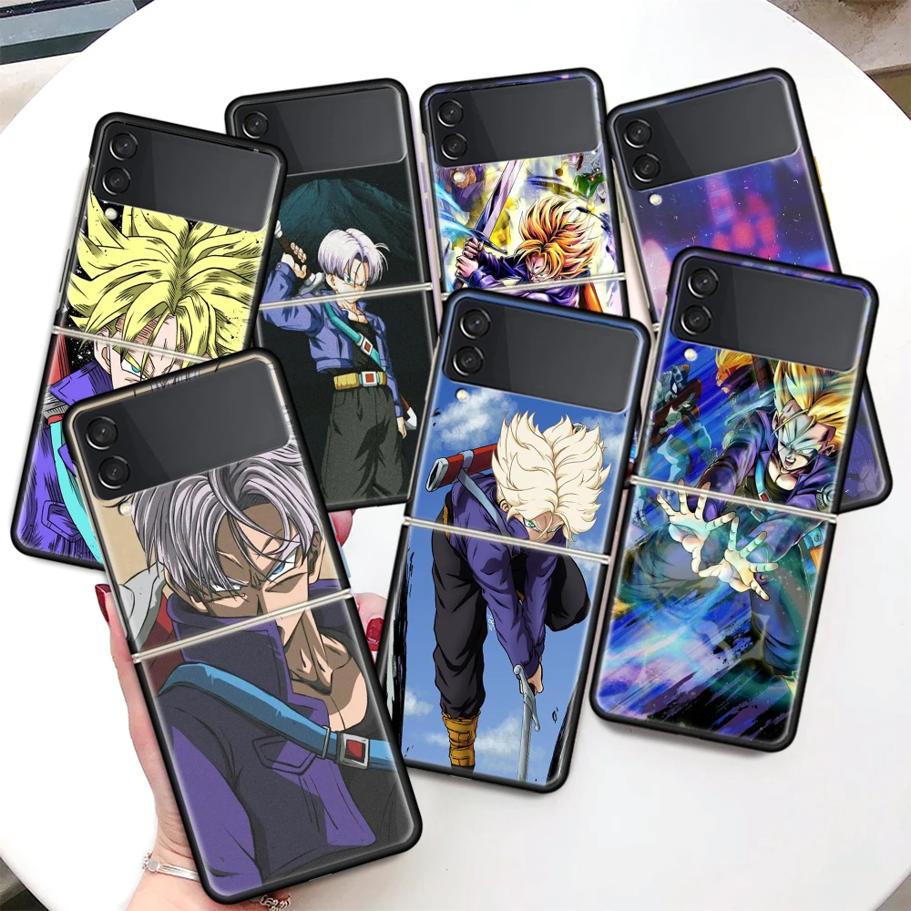 

Dragon Ball Trunks Coque Phone Case For Samsung Galaxy Z Flip 3 5G Black Hard Cover ZFlip 3 Luxury Shockproof Bumper Fundas