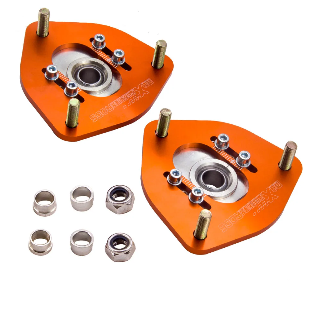 

1 Pair Front Coilover Camber Plates Shock Top Mount for Nissan S13 180SX 200SX 240SX Kit Pillow Ball