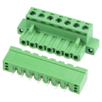 uxcell pcb mount screw terminal block 5 08mm pitch 7 pin 10a straight plug in for electrical instruments 5 set
