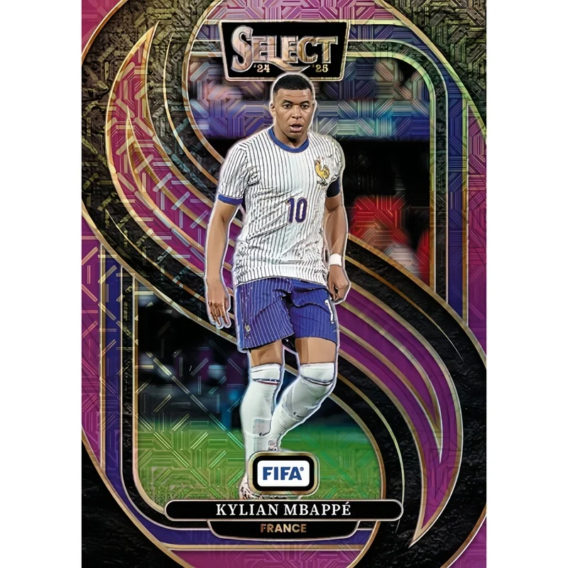 Фото Самодельная коллекционная карточка по футболу FIFA World Cup Panini Donruss Select Mosaic Cracked Ice Kylian Mbappe Lottin collection №3