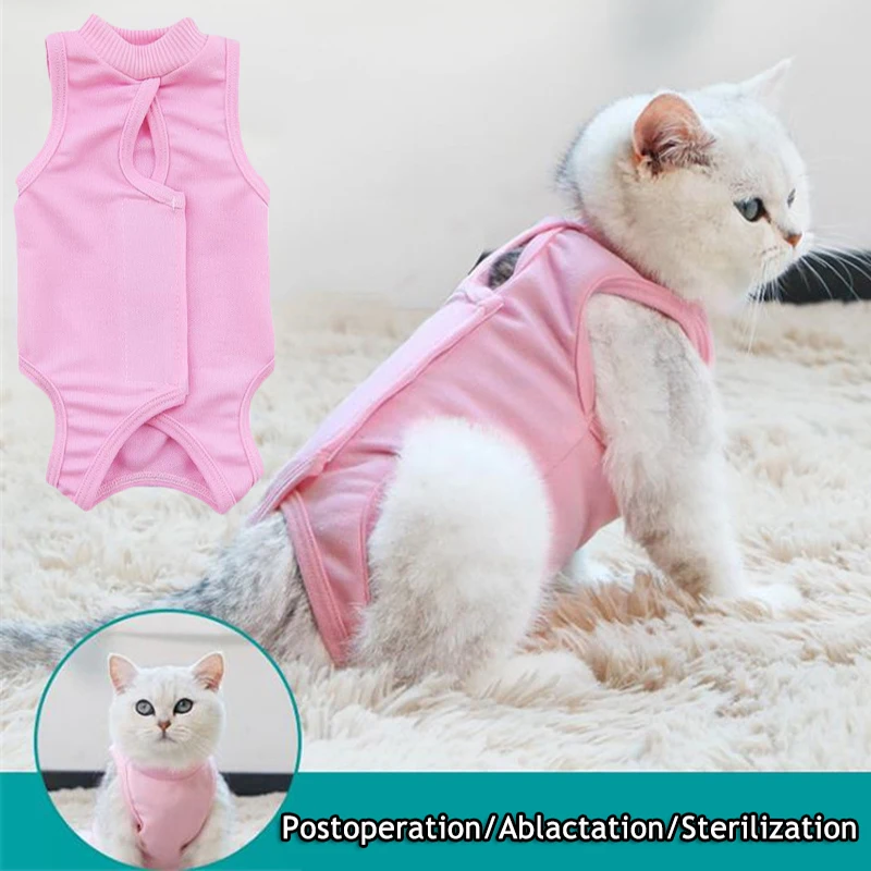 

Surgical Recovery Cat Clothes Anti-scratch Breathable Suit Sterilization Cotton Postnatal Anti-licking Pet Surgery Suit