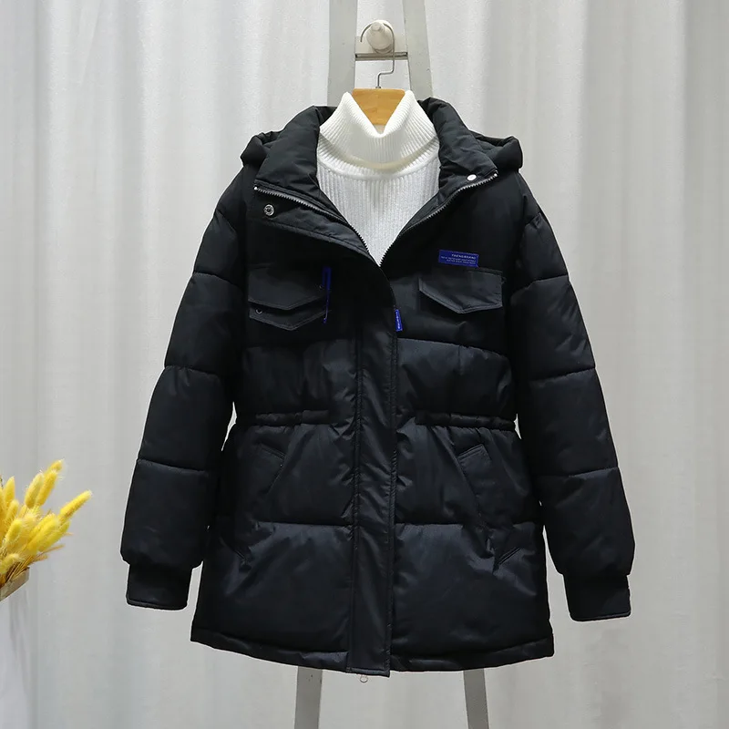 2022 New Parkas Women Winter Jacket Hooded Thick Warm Cotton Padded Parka Casual Basic Coat Female Snow Coat Outerwear