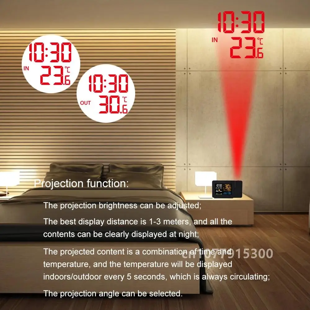 FanJu цифровой будильник метеостанция светодиодный температура и влажность