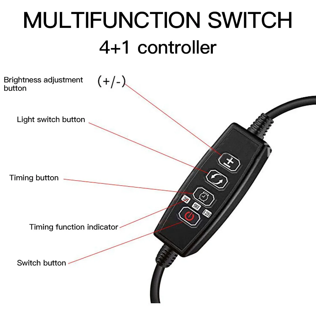 

DC 5V USB Powered Full Spectrum LED Plant Grow Light Flower Fruit Grow Lamp with Desktop Clip 3 Tube 60LED 15W